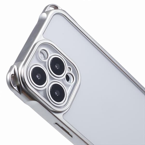 Til iPhone 16 Pro Max etui forstærket hjørnebeskyttelse TPU telefoncover sølv