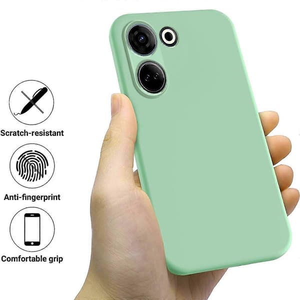 Rent flytande silikon stötsäkert telefonfodralGrönFör Tecno Camon 20 Pro 4G