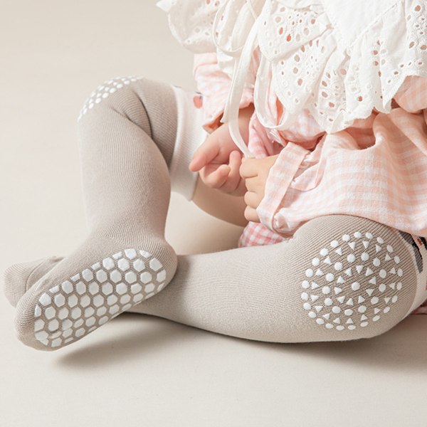 3 par knehøye grepsokker for småbarn Sklisikre babykrypende