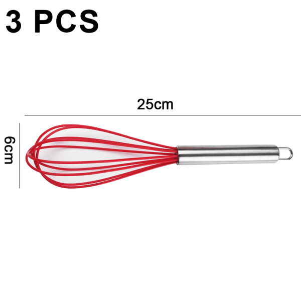 Silikonballongvisp, mjölk- och äggvisp, mixer, värme