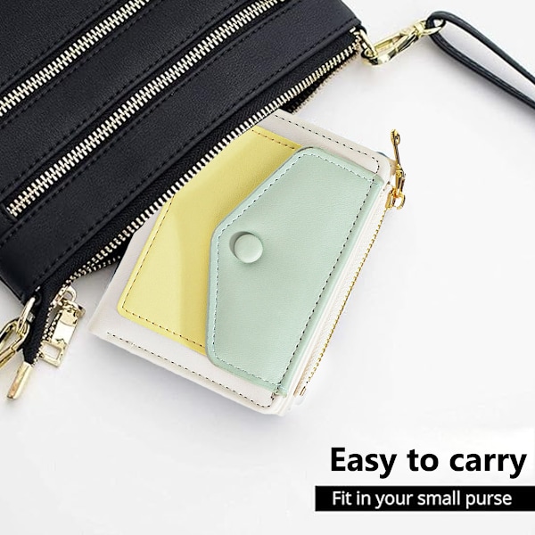 Lille Pung til Kvinder Ægte Holder Organizer Lomme Kompakt Bifold Damer Mini Pung, 11,5cm * 9cm * 2cm