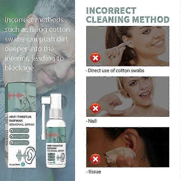 Høregenerationsspray, ørevoksrensespray, tinnitus-spray til øret A