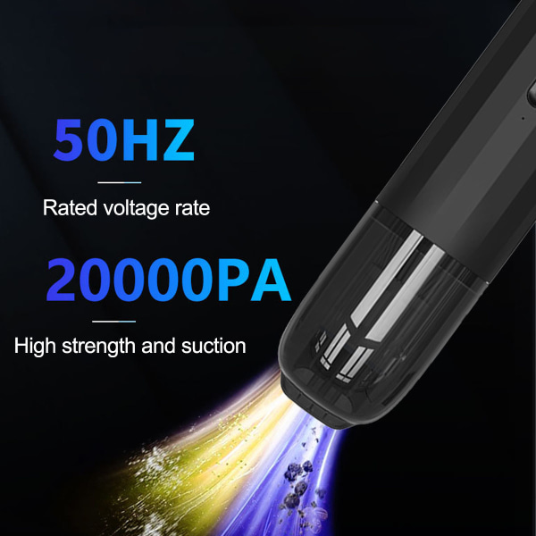 Kädessä pidettävä langaton pölynimuri, USB-C-lataus, kannettava imuri