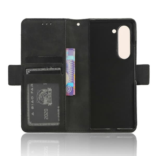 Til Samsung Galaxy Z Fold6 5G Etui Flere Kortpladser Læderpung Foldbart Telefoncover