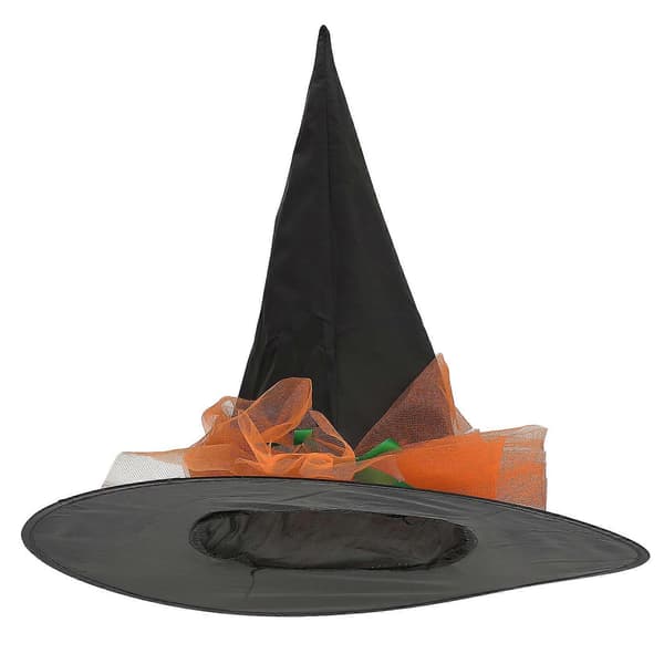 Häxhatt Halloween Häxhatt för dekoration Orange Halloweenkostym A