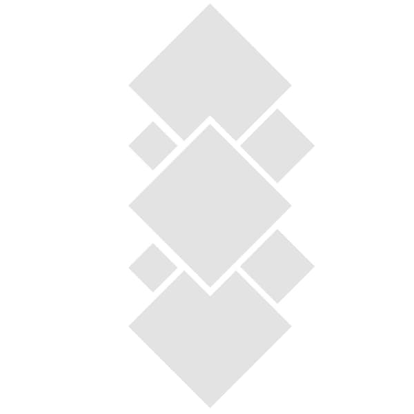 Rombformad 3-dimensionell väggdekal Väggdekor Vardagsrum Soffsängdekorationer (Silver) A