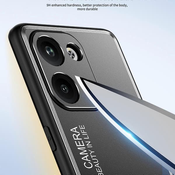 Frostat metalltelefonfodral för Xiaomi Redmi Note 13 5G Blå