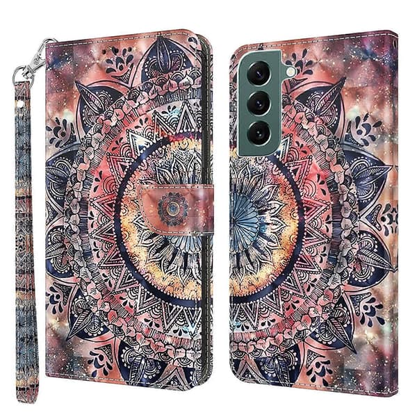 Til Samsung Galaxy S22 5G 3D malet læder telefoncover