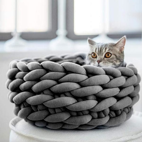 Chunky Yarn Core Blanket Line Super grobe Linie Strickwolle Roving Crochet DIY - Verschiedene Farben Dunkelgrau