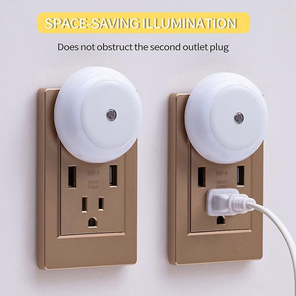 Plug-in rund lysstyrt sensorlampe, multifunksjonell plassbesparende lampe for rom og kjøkken A
