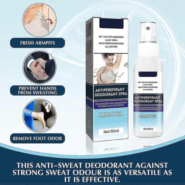 Antiperspirant Deodorant Spray, Kropslugtfjerner Spray Armhule Lugtfjerner Aromatisk Lugtfjerner Spray (2 stk) A