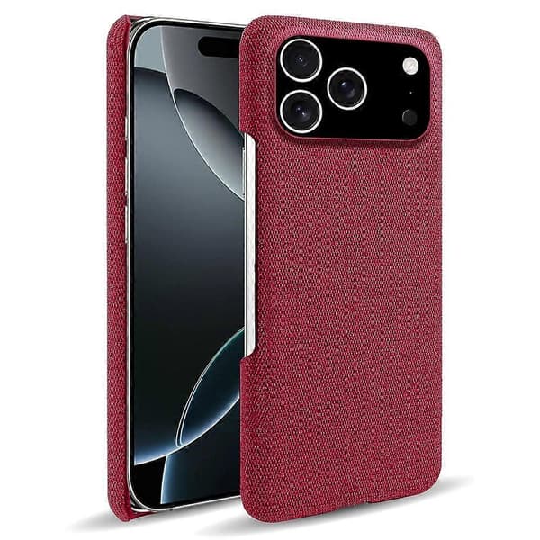 Kompatibel med iPhone 17 Pro Mobilskal Tygtextur Anti-Rep Skyddande PC Baksida A