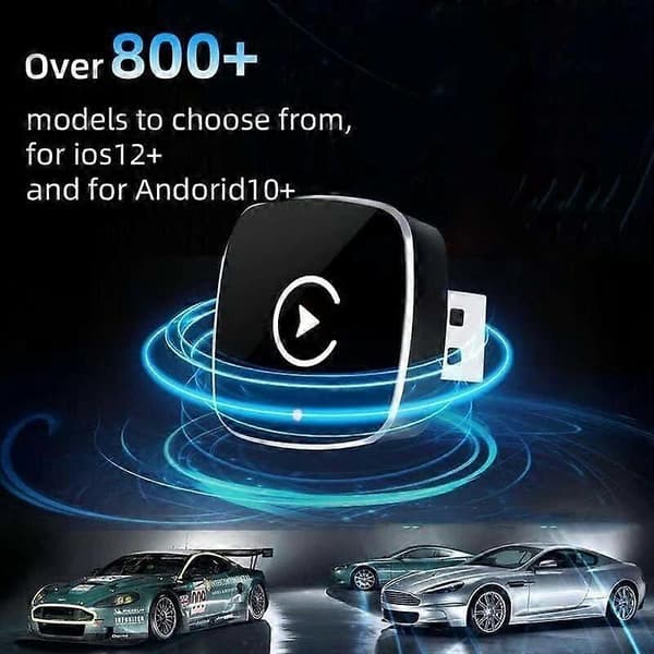 Relativelk Carplay, Relativelk Trådløs Carplay til Kablet CarPlay & Android Auto (Sølv)