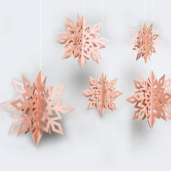 Snowflakes Ornaments Plast Glitter Snowflake for Winter