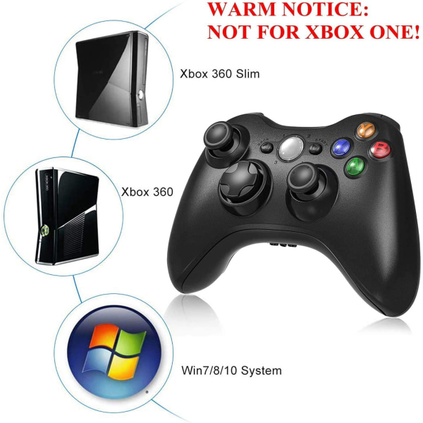 Xbox 360 trådløs controller sort