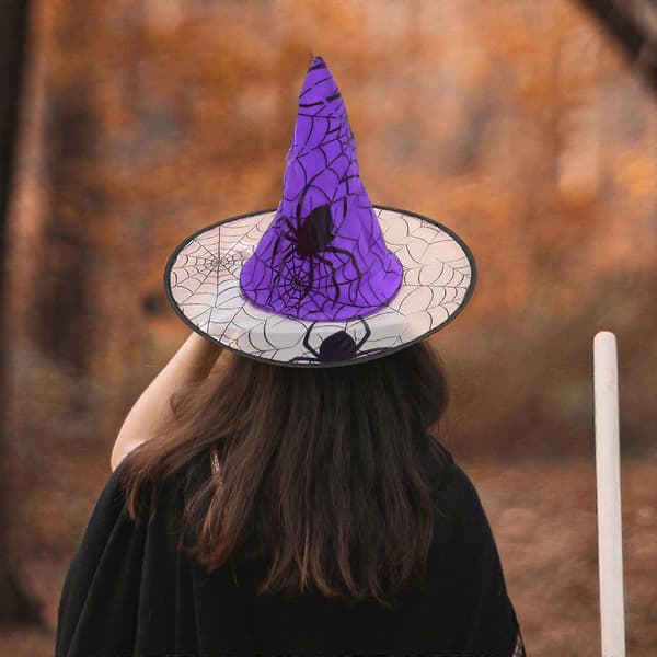 Halloween heksehatte til Halloween 5 stk. kostumekasketter med assorterede farver A