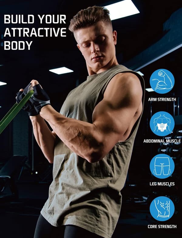 Modstandsbåndsæt, Pull Up Assist Bands - Stretch Modstandsbånd - Mobilitetsbånd Powerlifting Bånd til Modstandstræning, Fysioterapi