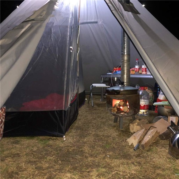 Ultraletvægts halv mesh telt til varmt telt 1-2 personer mesh camping