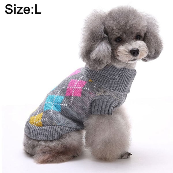 Dog sweater Knitted high collar pet sweater