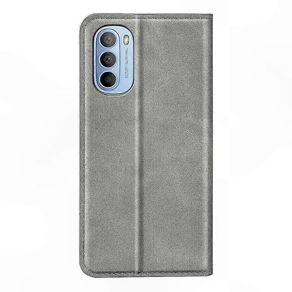 Läder TPU-telefonfodral för Moto G31 4G Skyddsfodral Grå