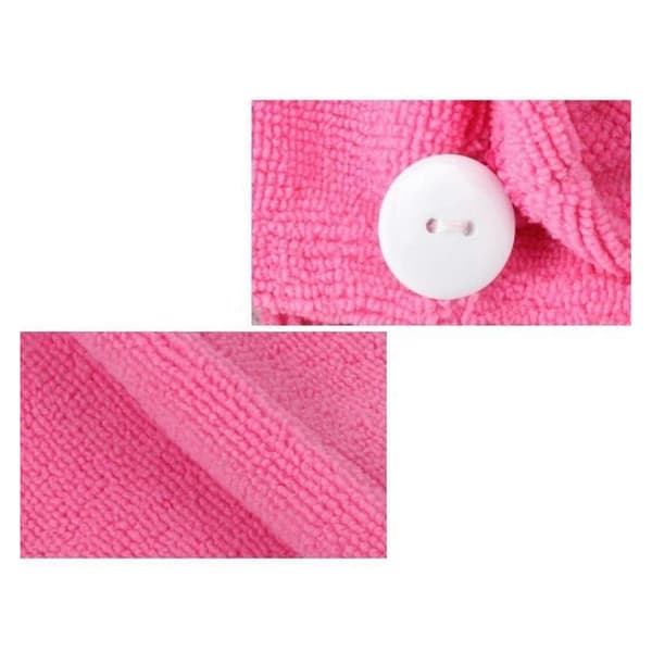 Mikrofiber Hårhåndklæde-wrap med knap, Superabsorberende Hurtigtørrende Twist Turban til langt og kort hår A