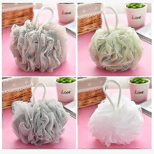 Badluffa svamp med snodd skrubber exfolierande badboll A