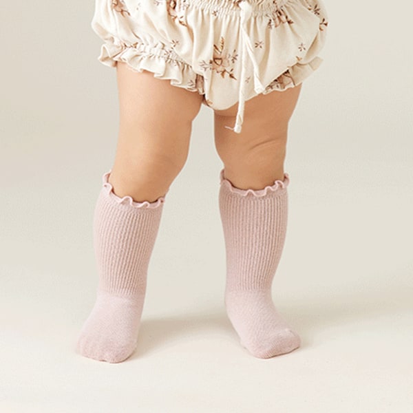 Baby Girls Vintage Ankel Spets Strumpor Toddler volanger Casual Dress