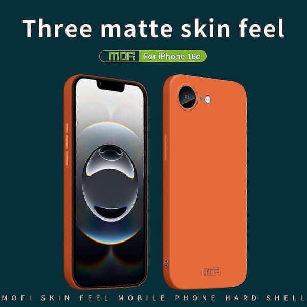För Iphone 16e Mobilskal Mofi Jk Qin Series Hudvänlig Matt Anti-fingeravtryck Baksida - Beige_w A