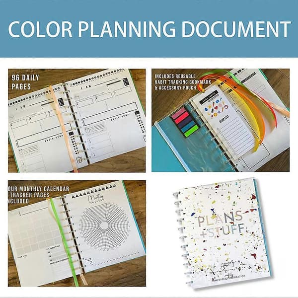 Minimalistisk Livsplanlægger Tidsstyring Organiser Notesbog til Happy Planner Style 1