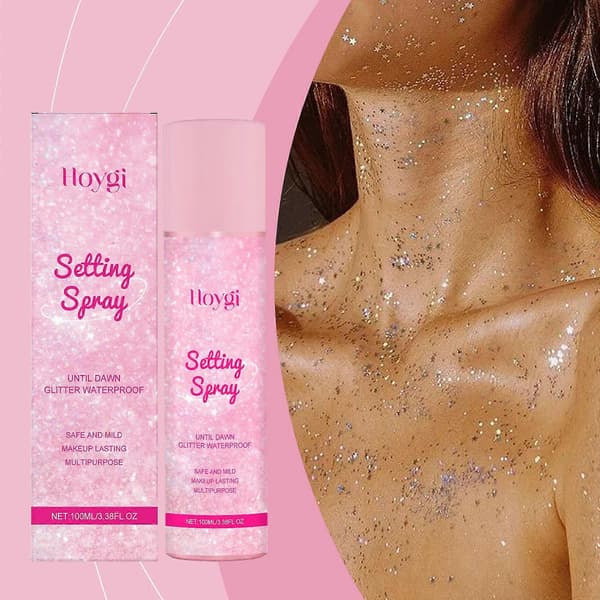 Flash Setting Spray Oljekontroll Vattentät Svettresistent Långvarig Basmakeup för Kropp Charmig Ansiktsfixer Sminkspray (2st)
