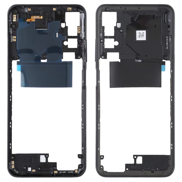 KOMPATIBEL Midterramme Bezel Plade til Xiaomi Redmi Note 10 5G / Redmi Note 10T 5G M2103K19G, M2103K19C Sort