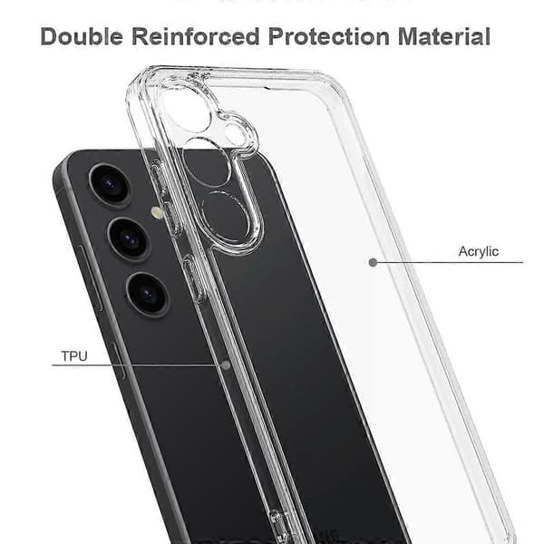 För Samsung Galaxy S24+ Klara Mobilskal Anti-rep Akryl+TPU Baksida A