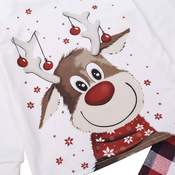 Family Christmas Pjs Matching Sets Deer Pleid Jammies for Baby A