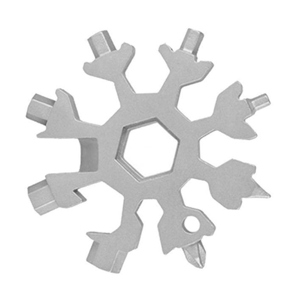 18-i-1 Snowflake multiverktøy, rustfri kompakt flaskeåpner