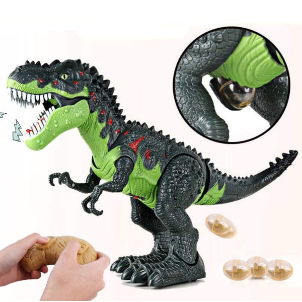 Electric Dinosaur Toy for Children, Tyrannosaurus Rex Toy with Dinosaur Egg and Roaring Dinosaur Sound, Realistic Dinosaur Toy for 3+ Years Boy