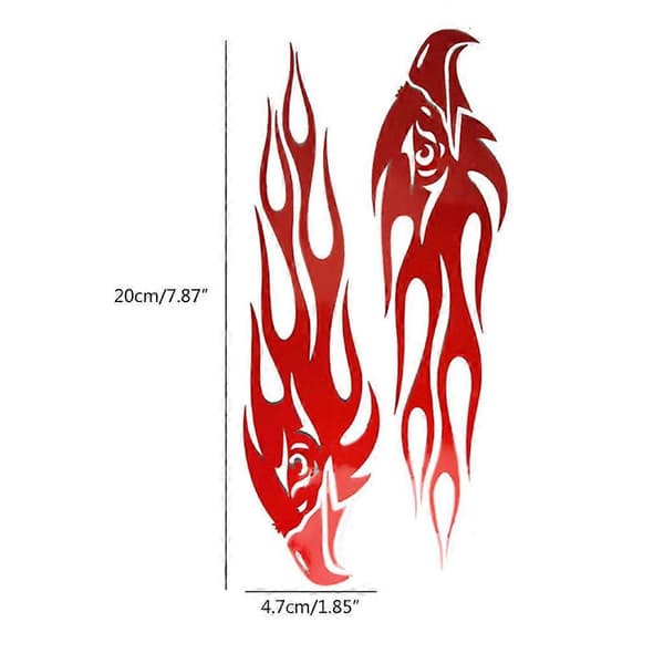 Eagle Flame Sticker Cool Styling Universal Passer til Motorcykel Bil Label Bil Dekoration DIY Advarsel Sikkerhedsrefleksstrimler (Sort) A