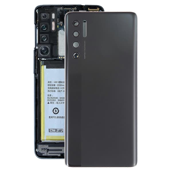 For TCL 20 Pro 5G KOMPATIBELt Batteribakdeksel Svart