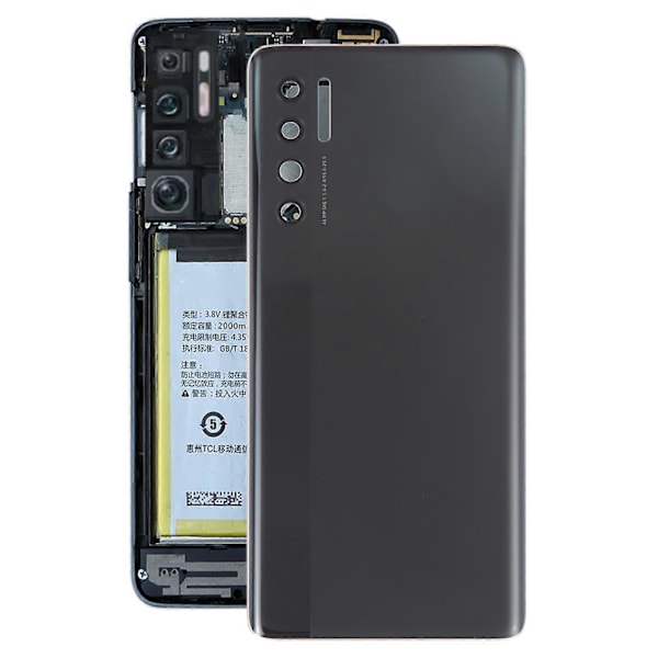 Til TCL 20 Pro 5G KOMPATIBELt Batteribagcover Sort