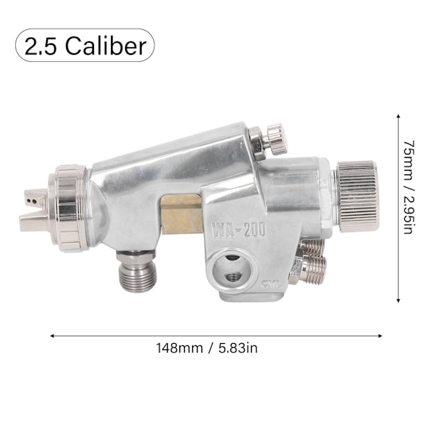 Maalaussuihkupistooli 98PSI Pneumattinen Hienosumuinen Suihkutusvälineiden Sarja Tuotantoon 2,5 Kaliiperi