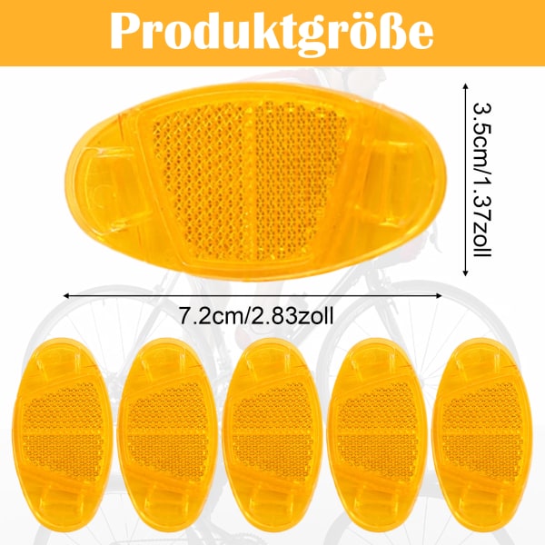 Keltaiset polkupyörän heijastimet kissansilmätarvikkeet, 6 kpl pyörätarvikkeita vahvalla heijastustoiminnolla, polkupyörän heijastimet kaikille tavallisille pyörille