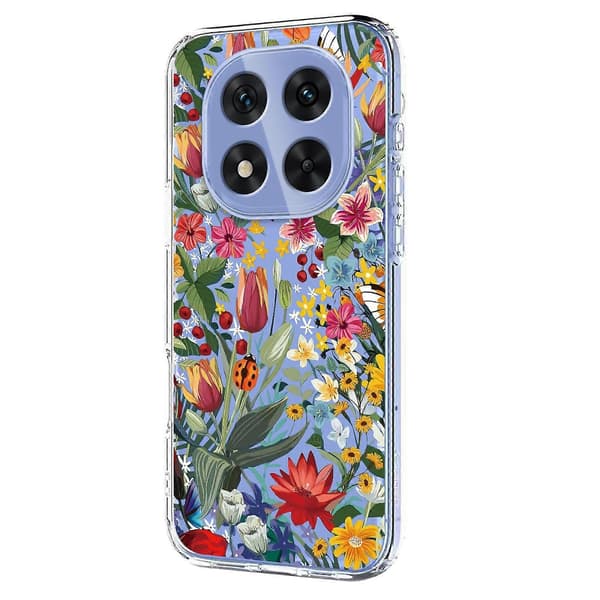 Blomstermønster Malet TPU Telefoncover til Redmi Note 14 Pro 4G