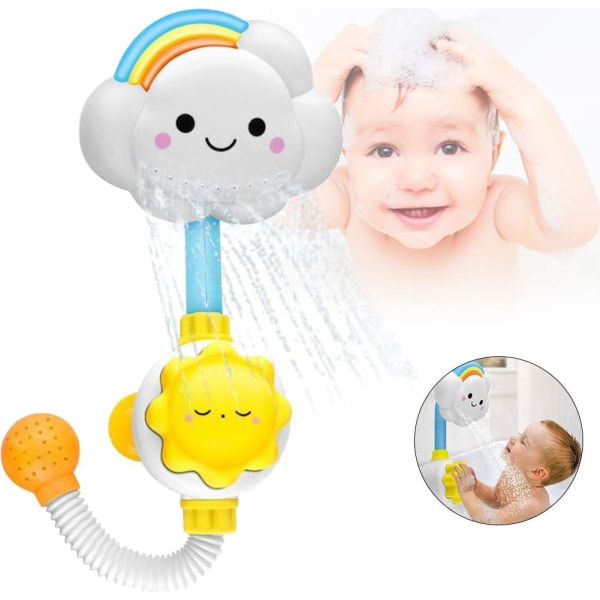 Baby Shower Leksaker Bad Vatten Dusch Leksaker Söta Moln Regnbåge Spray Kran Lämplig för Småbarn och Barn Spray