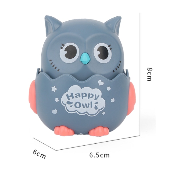 Press Sliding Owl Toy Push and Go Friksjonsdrevet Mobile Owl