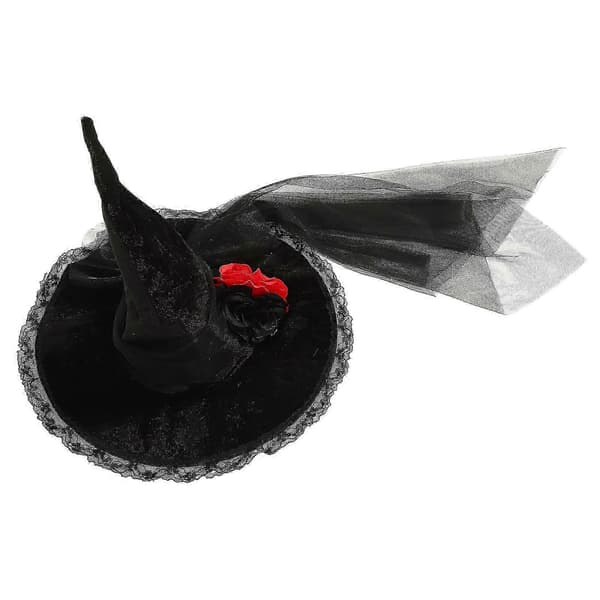 Halloween heksehue, gaze og stof, til kostumefester, 1 stk A