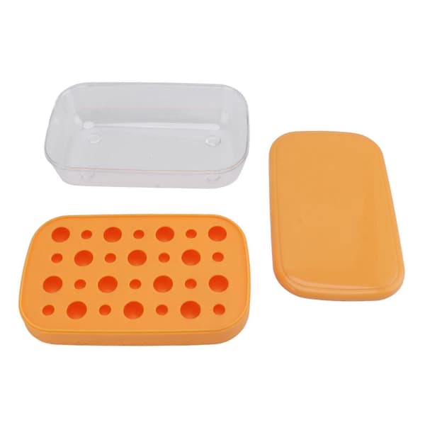 Flexibel isbitsform med lock, flerskiktad rund bricka för enkel frigöring, orange A