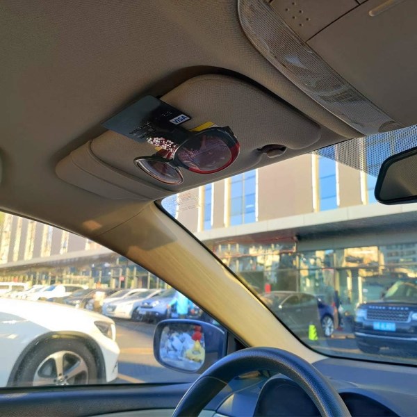 Solglasögonhållare för bilsolskydd, 2-pack glasögonhållare Clip Ha