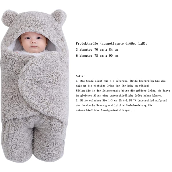 Baby hætte tæppe nyfødt sovepose wrap vinter varm fleece tæppe med ben strikket barnevogn wrap toddler