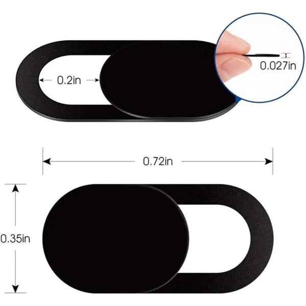8-pack webkameradeksel， kameradeksel Ultratynt lysbilde for bærbar PC, stasjonær PC, MacBook Pro, iMac, Mac Mini, datamaskin, smarttelefon, nettblokkeringsbeskyttelse