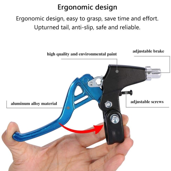 1 par sykkelbremshendel, V-bremsestyre aluminiumslegering Bi