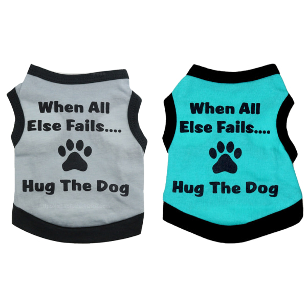 2-pack hund t-shirt Basic väst outfit